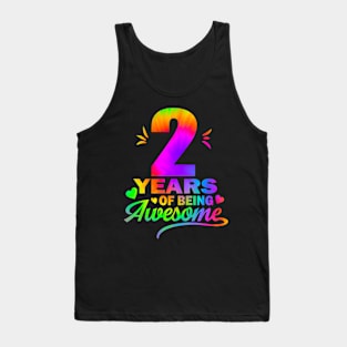 2nd Birdthay Gift Idea Tie-Dye For kids Tank Top